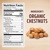 Oneg Roasted Chestnuts Peeled and Ready to Eat, 6 Pack of Organic Roasted Chestnuts 5.3oz Each, Vacuum Packed Perfect for Snacking or Holiday Treats