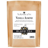 The Republic of Tea Vanilla Almond Full-Leaf Loose Black Tea 3.5 oz Refill Bag | Steeps 50 Cups | Caffeinated