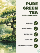 Organic Sweet Matcha Green Tea Powder - Cafe Style Blend by Cherie Sweet Heart - 16oz, Vegan & Gluten-Free, Rich in Antioxidants, Perfect for Lattes