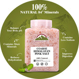 Himalayan Chef Pink Salt Coarse Grain, Plastic Jar 5 Lbs, Food Graded with Rich 84 Minerals, Pure 100% Natural Gourmet Pink Salt - Kosher Certified