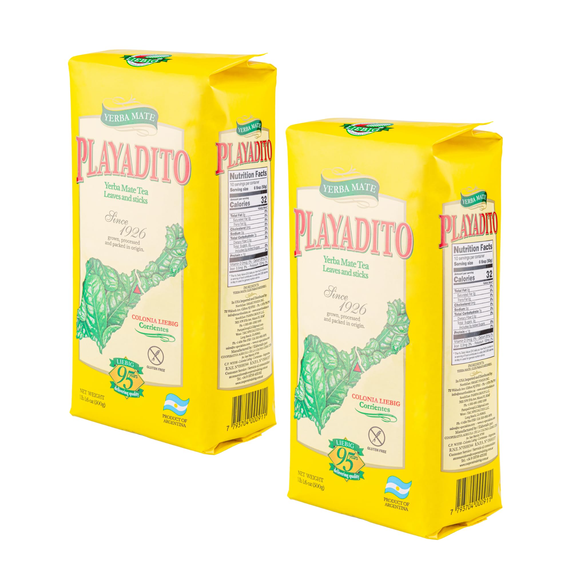 Yerba Mate Playadito 500gm Two Pack