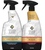 Stone Care International Daily Cleaner/Polish & Sealer Stone Care Kit for Granite, Quartz, Quartzite, Limestone Countertops - No residue, Superior