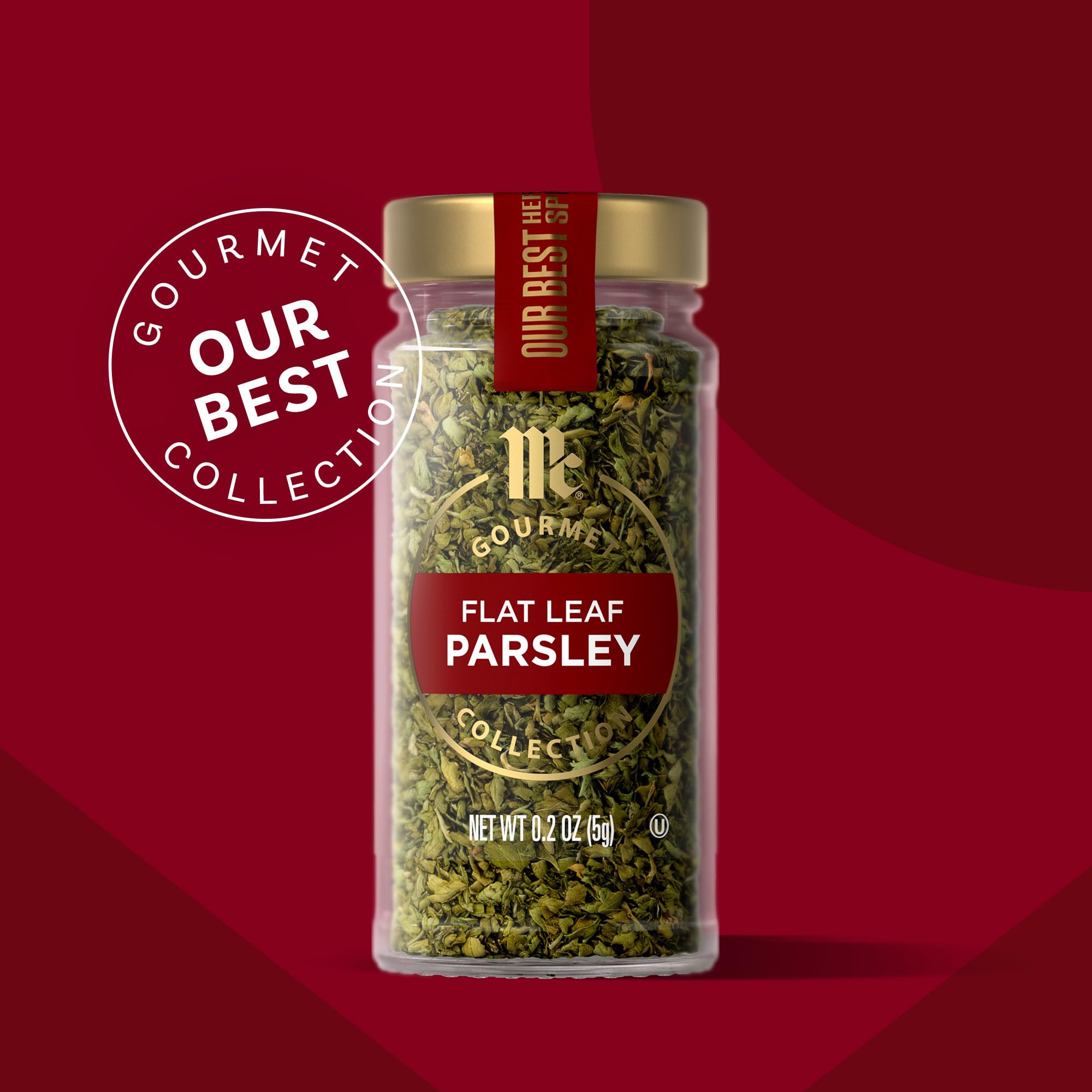 McCormick Gourmet Collection Flat Leaf Parsley, Non GMO, Kosher, Our Best Herbs & Spices, Enhance Pasta, Potato & Chicken Salads, For Soups, Stuffing