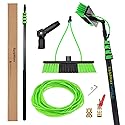 EquipMaxx Superlite Aluminum Water Fed Pole Kit Lightweight 24 Feet - Outdoor Window Cleaner Window Glass Solar Panel Cleaning System, Washing