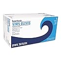 Boardwalk general purpose vinyl gloves, powder/latex-free, 2.6 mil, large, clear, 100/box