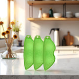 3 Pcs Green Multipurpose Bean Shaped Sponge Set, Heat Resistant Bottle and Internal Cleaning Sponges, Reusable entreprises Bottle Cleaning Tools