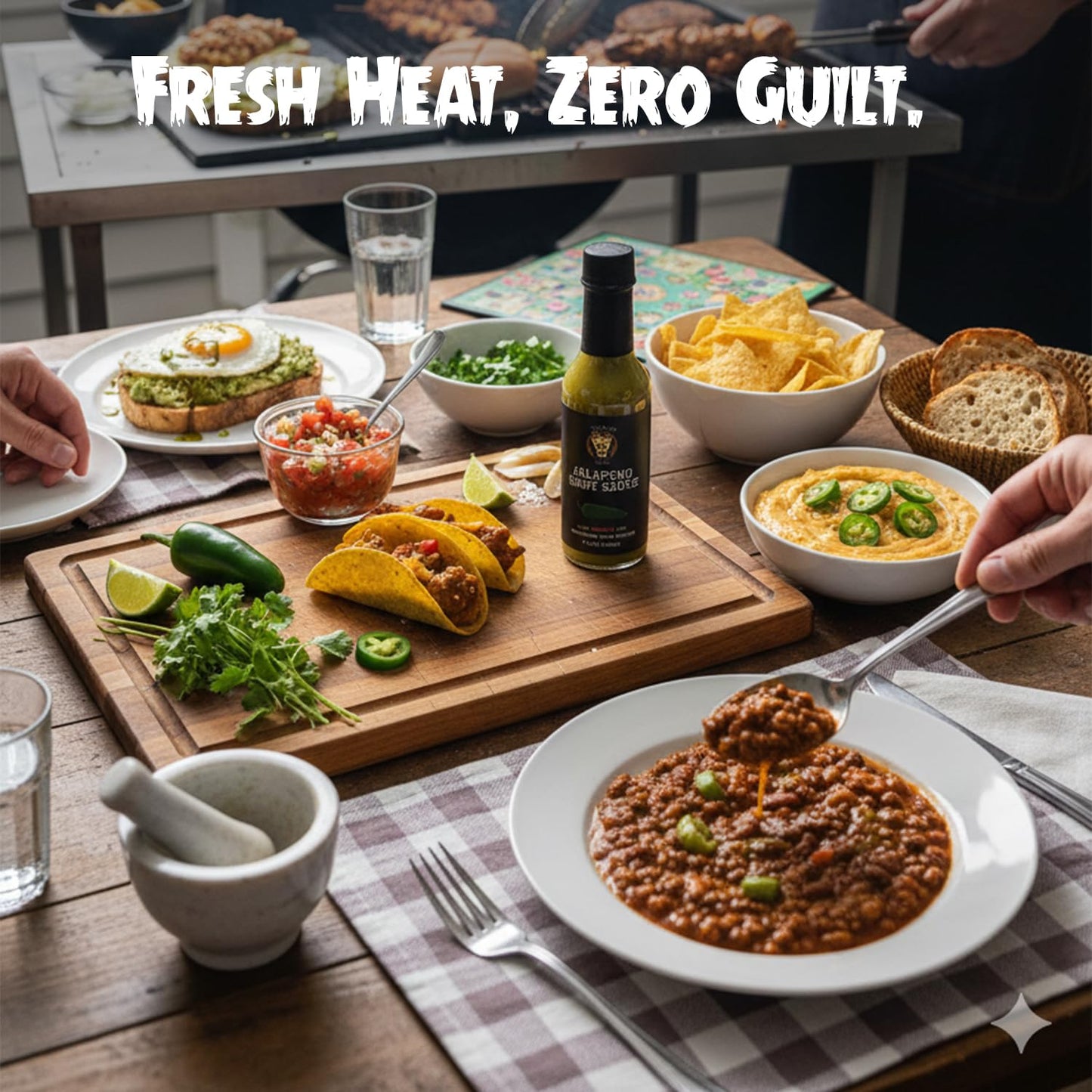 Taylored Sauces Jalapeno Hawt Sauce, Keto, and No-Calorie Gourmet Blend, Sugar-Free, Gluten-Free Artisan Condiment, Made with Fresh Jalapeno Peppers