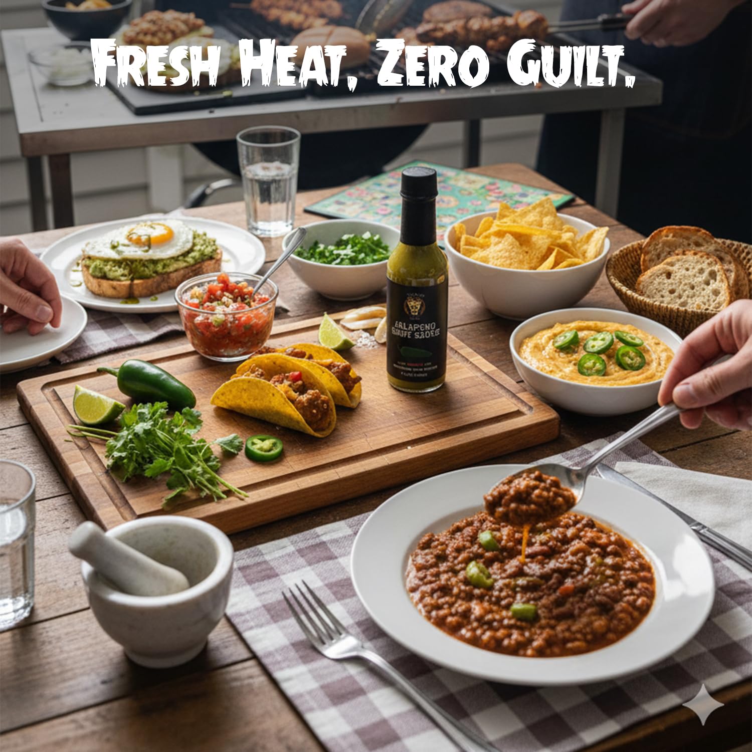 Taylored Sauces Jalapeno Hawt Sauce, Keto, and No-Calorie Gourmet Blend, Sugar-Free, Gluten-Free Artisan Condiment, Made with Fresh Jalapeno Peppers