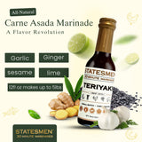 Statesmen Teriyaki 5oz - Gluten-Free, Vegan, Lactose-Free Japanese-Style Marinade for Chicken, Shrimp, Beef & Vegetables