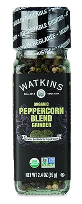 Watkins Organic Peppercorn Blend Grinder, 2.4 Oz