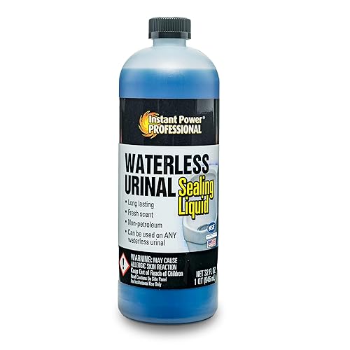 Instant Power Professional Waterless Urinal Sealing Liquid - Urine Remover for Stains and Odors, Urine Deordorizer, Bathroom Cleaning Supplies - 32 Fl