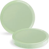 Blue Sky Edge Collection Mint Green Disposable Plastic Plates 6.3" - 10 Count, Stylish & Sturdy Disposable Dinnerware for Parties, Events