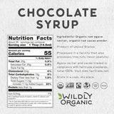 Wildly Organic Chocolate Syrup 20 Oz - Organic, Dairy-Free, Fair Trade, Non-GMO, Kosher, Vegan, Premium Rich Chocolate Flavor - Perfect for Ice Cream