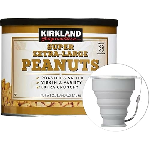 MORALZA Kirkland Signature Super Extra-Large Peanuts, 2.5 lbs.Item 222490. Bundle Sillicone Collapsible Cup 200 mL - 2 items.