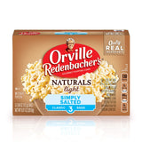 Orville Redenbacher’s Microwave Popcorn, Naturals Light Simply Salted Popcorn, 3g Fiber Per Serving, 2.7 oz., 3-Count