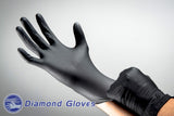 Diamond Gloves Advance Soft Nitrile Industrial Examination Grade Powder Free Gloves 5 mil Black, (Latex Free) (CE, FDA) (Maximum Protection