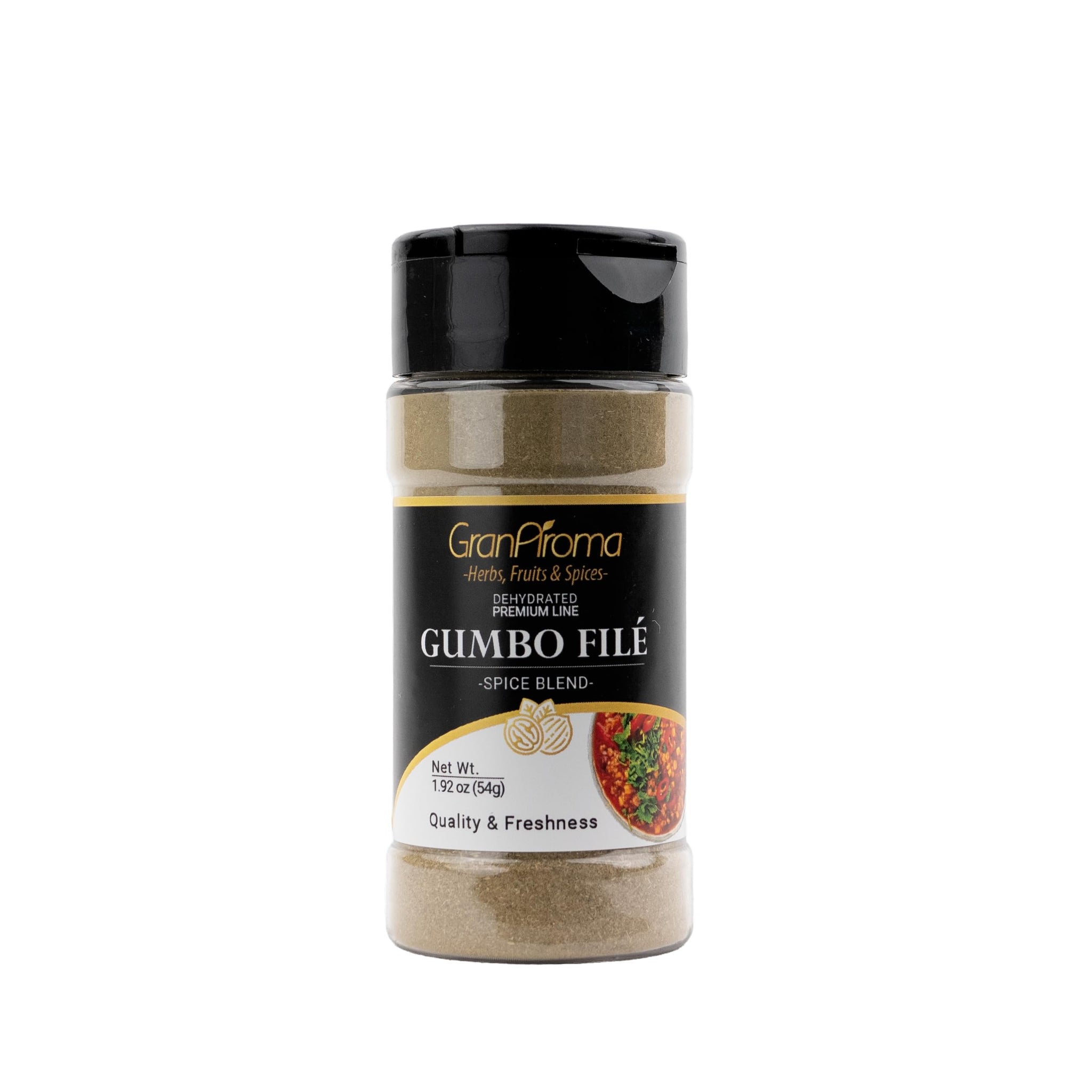GranAroma Gumbo Filé Spice Blend, Sassafras & Herbs, Perfect for Gumbos, Stews & Soups (1.92 Ounce)