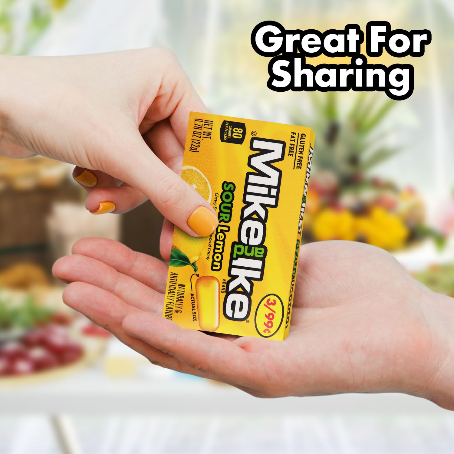 Mike and Ike Sour Lemon Candy, 2 Pack of Candy Boxes 0.78OZ Each, Ideal Mike and Ike Candy for Your Favorite Films, Perfect Candy for Sharing