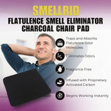 SmellRid Activated Carbon Chair Pad - 16” x 16” Flatulence Deodorizer Seat Cushion - Activated Charcoal Odor Absorber Seat Pad for Office Chair, Home