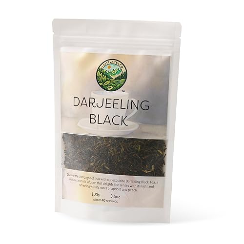 Sattva Tea Co | Darjeeling Black Tea | 100g/3.5oz Loose Leaf (Makes 40+ Cups) | Lightly Oxidized | Delicately Nuanced Flavors Tones Of Apricot