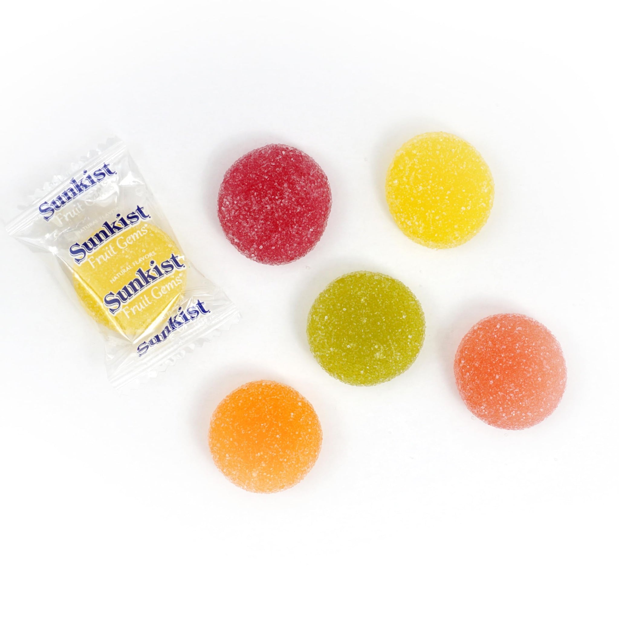 SunkistFruit Gems, 1 Pound Bulk Bag, Fruit Gems, Soft Candy Individually Wrapped