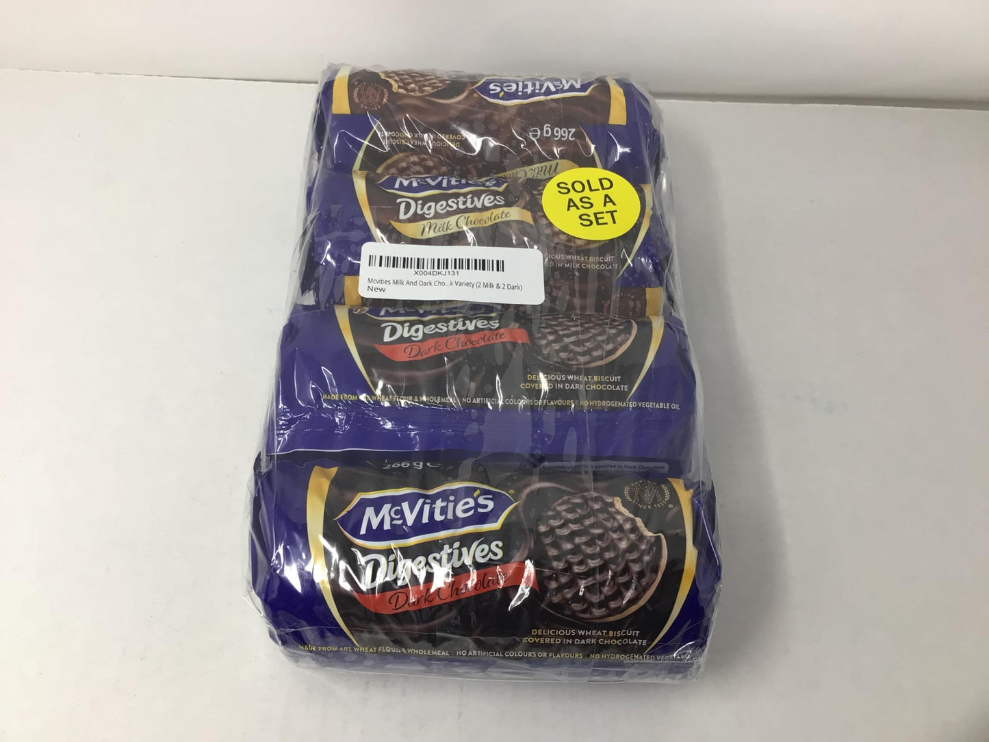HABP GLOBAL Mcvities Milk And Dark Chocolate Digestives 266g Variety (2 Milk & 2 Dark) Pack of 4