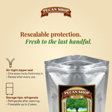 Pecan Shop Unsprayed Sprouted 2 lb Raw Wild-Harvested Family Recipe Crispy Sea Salt Texas Native Pecans-Fresh Direct Ship