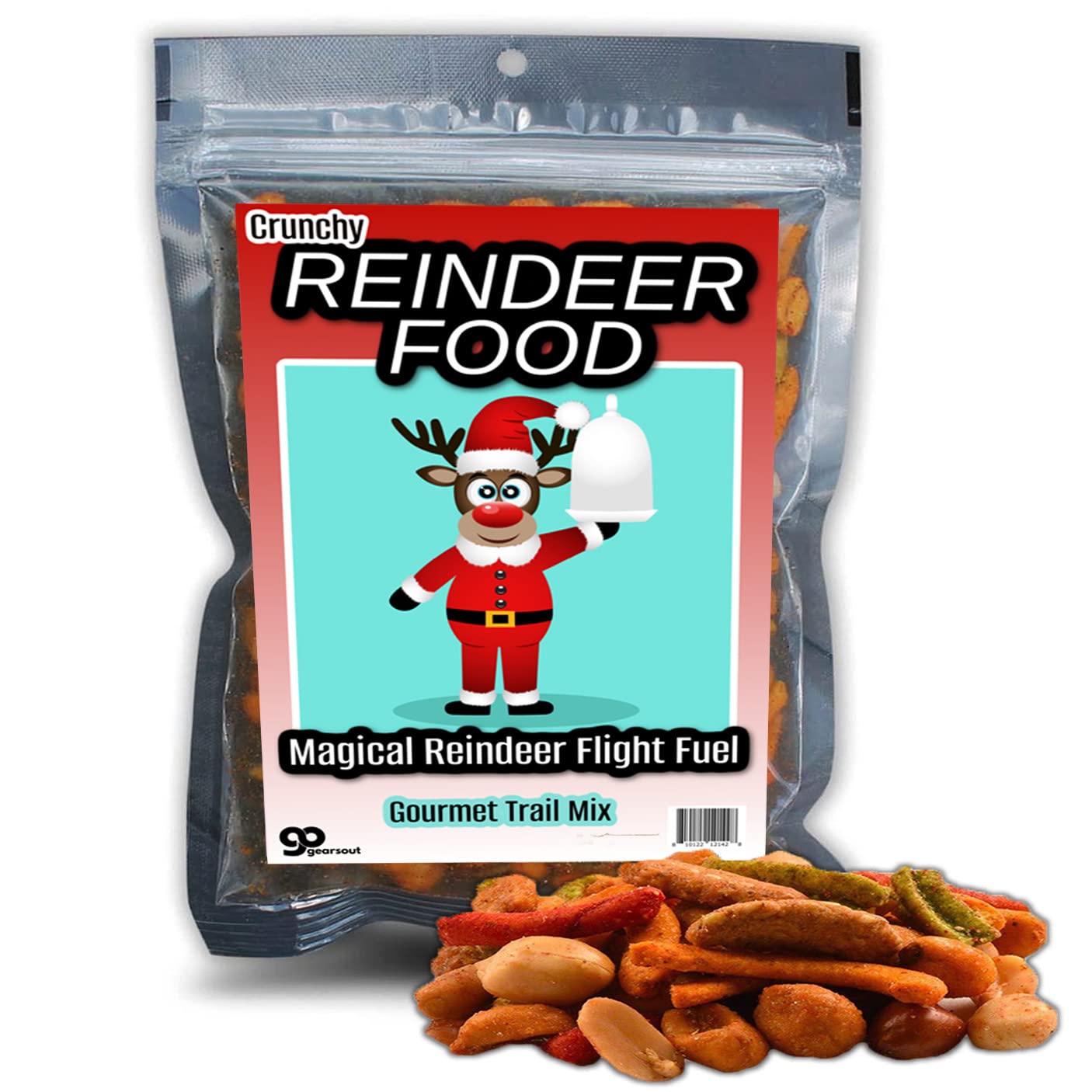 Reindeer Food Gourmet Trail Mix - Cute Christmas Gag Gifts for Teens - Funny Secret Santa Gift for Coworkers Food Gift Box Stuffer, Christmas Gifts