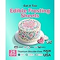 Edible Frosting Sheets Icing Paper - 8.5" x 11" - 25 Sheets - Made in USA - Easy Peel, Smooth Finish - For Cakes, Cookies & Cupcakes