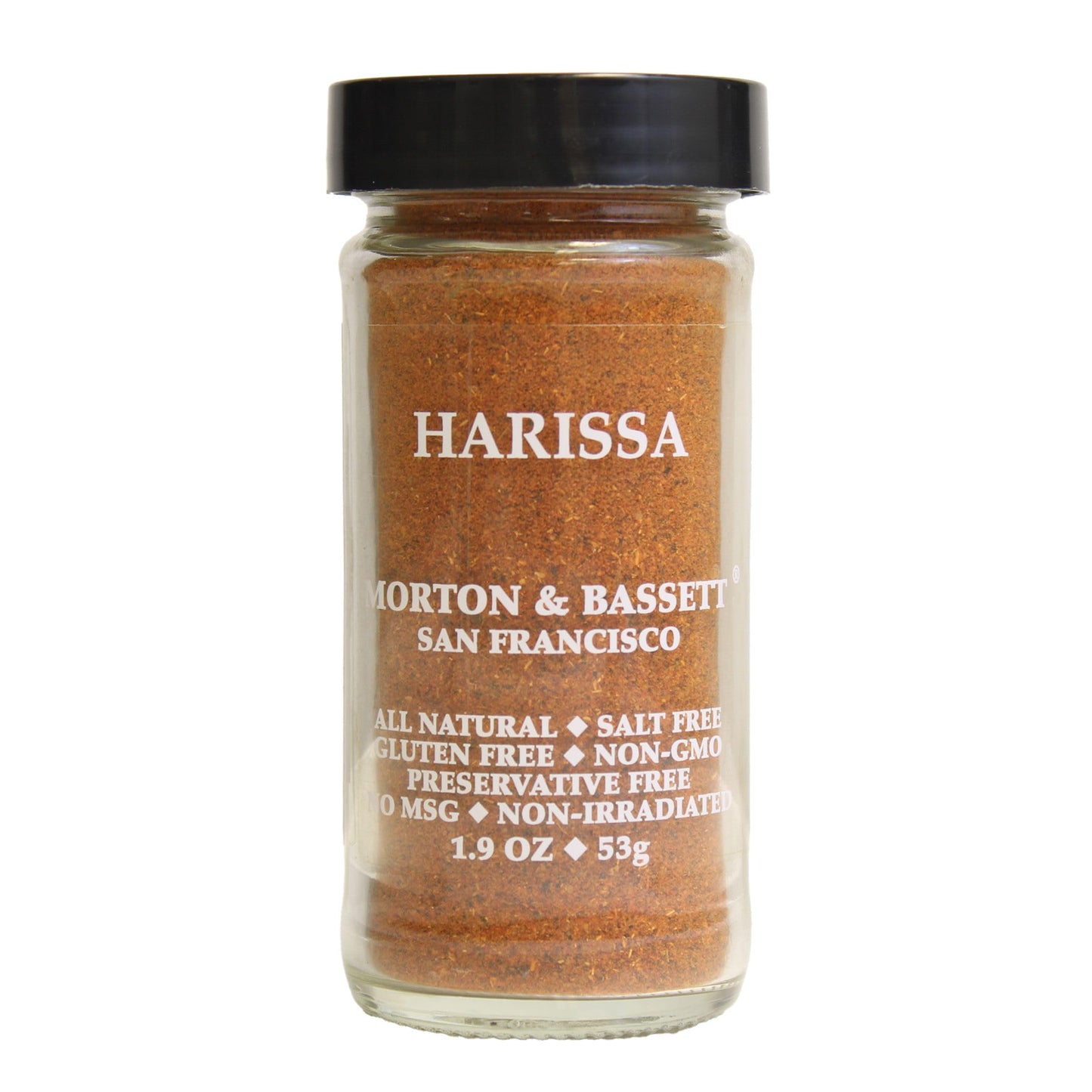Morton & Bassett Harissa Seasoning, 1.9 oz - Salt-Free, Non-GMO, Spicy Moroccan Spice Blend