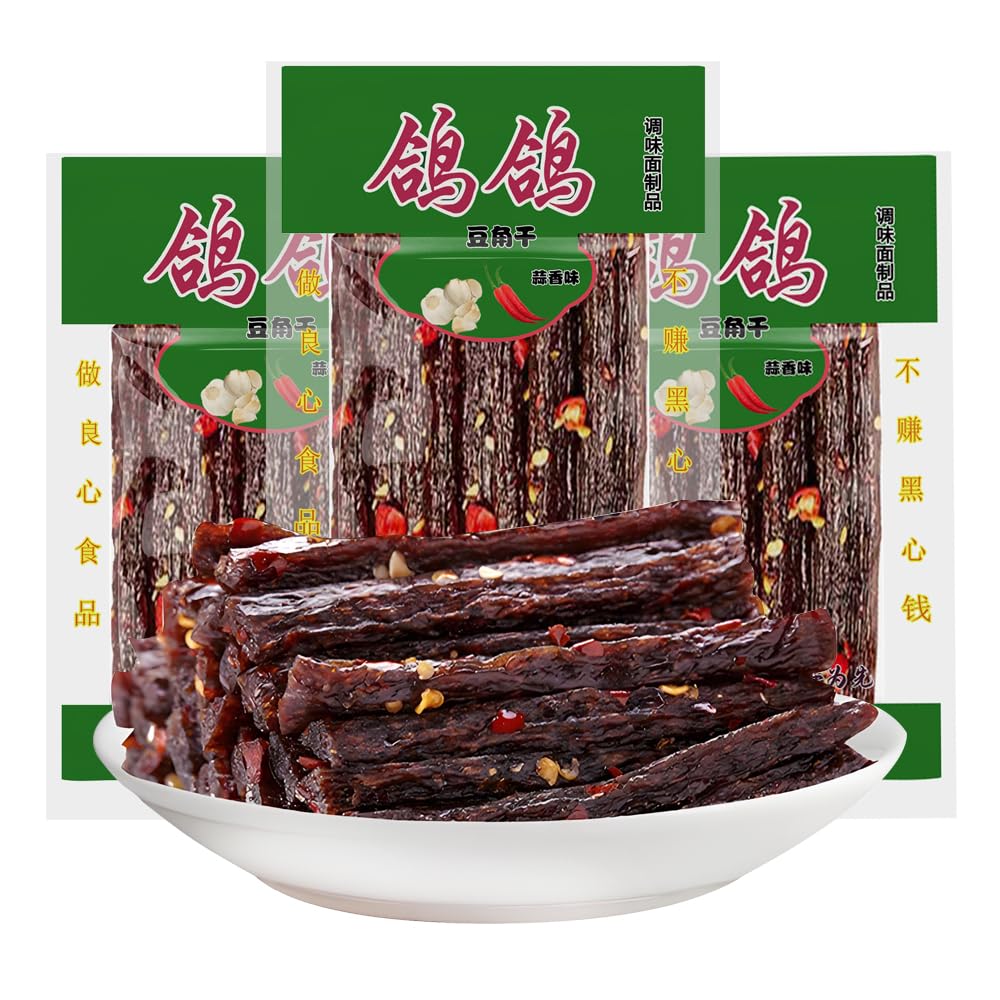 Chinese snacks,latio spicy strips,spicy Chinese La Tiao Snack, Dried Bean Curd Strips with Chili, Traditional Flavor
