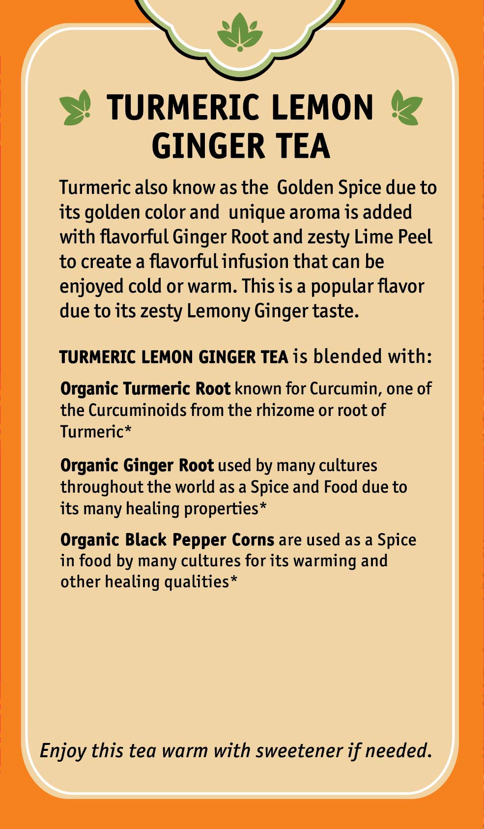Herbal Cup Ayurveda Turmeric Tea, Organic Lemon Ginger, No Caffeine Herbal Teas (Organic Lemon Ginger, 16 Count (Pack of 6))