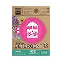 WBM Home Laundry Detergent Pods, Spring Fragrance Scent, 96 Count - HE Concentrated Laundry Pods With 10x Ultrapower Cleaning and 4D Laundry Stain
