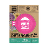 WBM Home Laundry Detergent Pods, Spring Fragrance Scent, 96 Count - HE Concentrated Laundry Pods With 10x Ultrapower Cleaning and 4D Laundry Stain