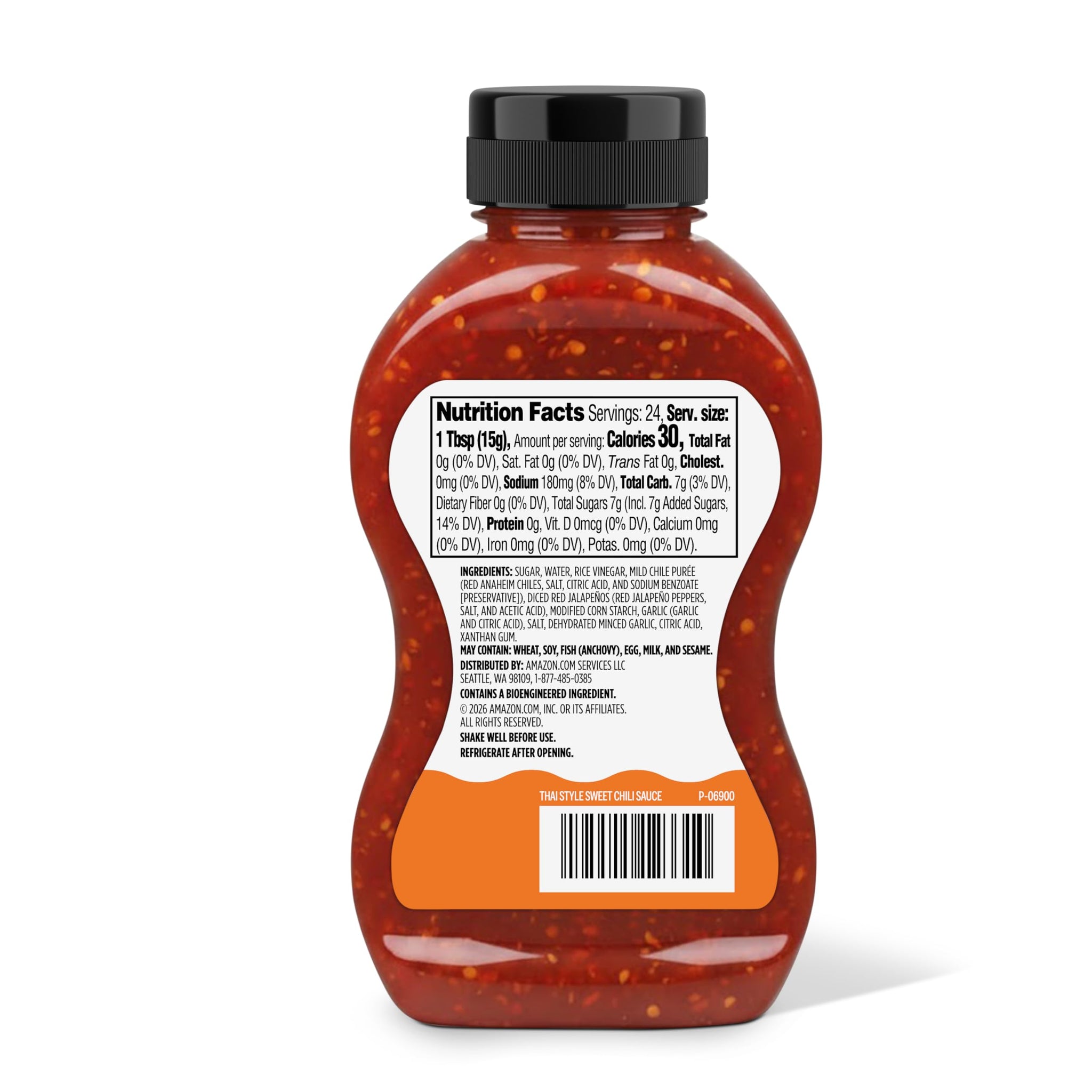 Amazon Grocery, Thai Style Sweet Chili Sauce, Mild Heat, 12 Oz