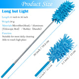 M-Jump 3 Pack Retractable Long-Reach Washable Duster for Cleaning, Microfiber Hand Duster Brush with Telescoping Pole for Cleaning Car, Window