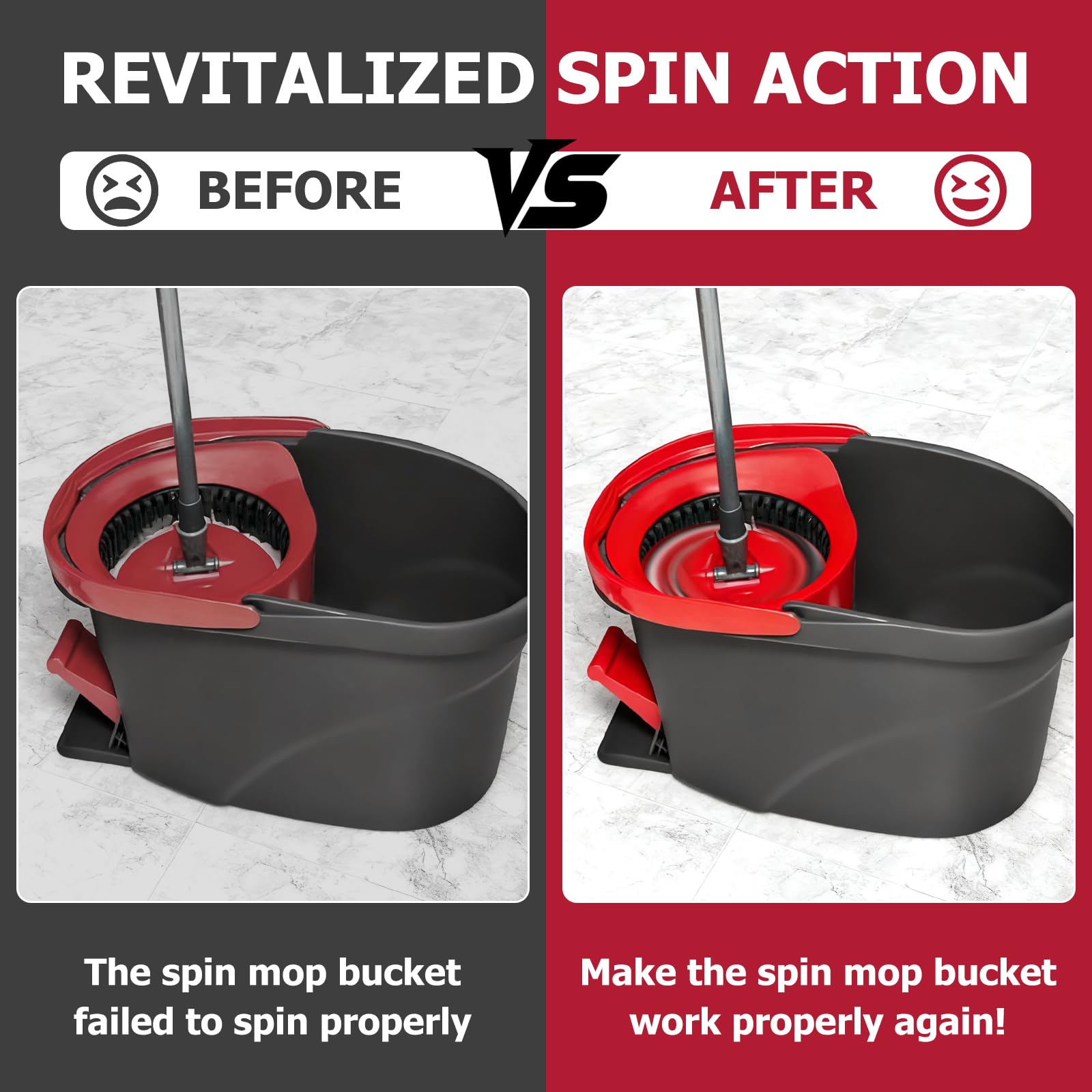 MengTiger 3 Pack Pedal Bearing Replacement for OCedar Mop Bucket - Easy Fix for O Cedar Easywring Spin Mop and Bucket System, One Way Clutch Gear