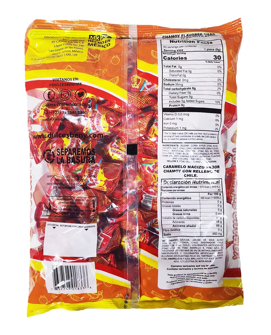 BENY LOCOCHAS CHAMOY FLAVOR 1LB .098OZ 60PCS