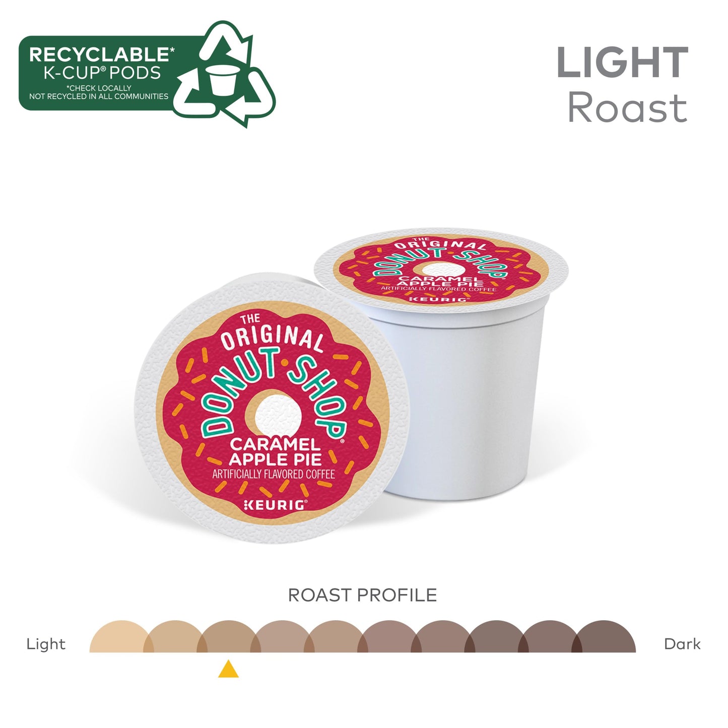 The Original Donut Shop Caramel Apple Pie Coffee, Keurig K-Cup Pod, Light Roast, 24 Count