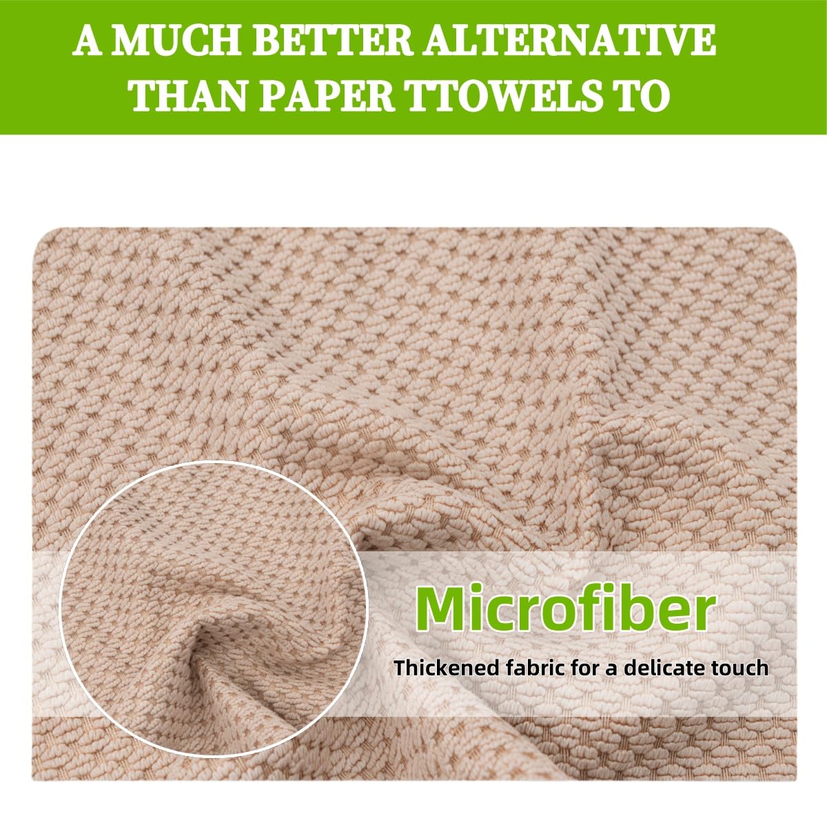 COKOEYSDR Microfiber Cleaning Cloths 5 Pack 12 x 12 Inches, Reusable and Washable, Ultra Soft Absorbent Quick Drying Dish Towels, Cleaning Towels
