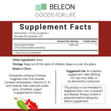 Beleon Goods For Life Schisandra Powder 8 oz - Direct Crushed Whole Berry, Supports Vitality & Daily Wellness