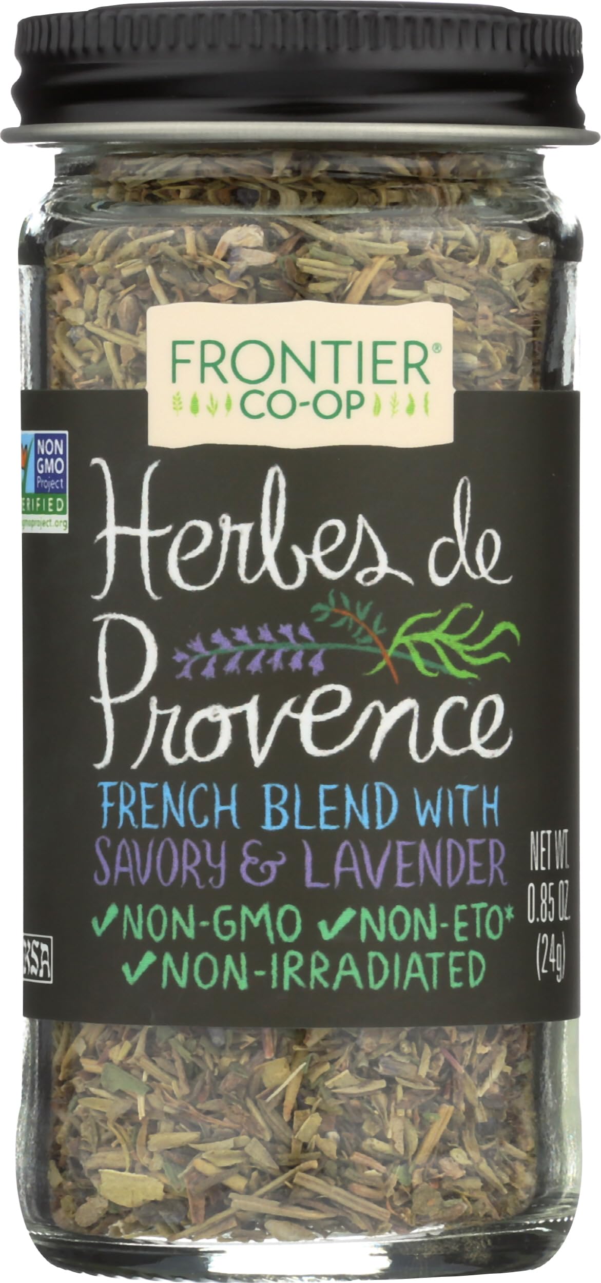 Frontier Co-op Herbes De Provence, 0.85 Ounce, French Blend of Aromatic Savory, Thyme, Rosemary, Basil Tarragon & Lavender
