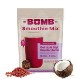 The Bomb Co. Blender Bomb, Get up & Goji, Superfood Smoothie Mix With Goji Berries, Hemp, Flax, Chia Seeds & Amino Acids, Gluten Free, High Fiber, 10