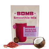 The Bomb Co. Blender Bomb, Get up & Goji, Superfood Smoothie Mix With Goji Berries, Hemp, Flax, Chia Seeds & Amino Acids, Gluten Free, High Fiber, 10