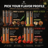 KITSY Hot Crushed Red Chili Pepper Flakes Variety 10 Pack, Gift Set