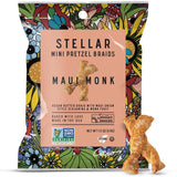 Stellar Snacks Mini Pretzel Braids, Maui Monk, Vegan, Kosher, Non-GMO, 1.5 Ounce (Pack of 24)