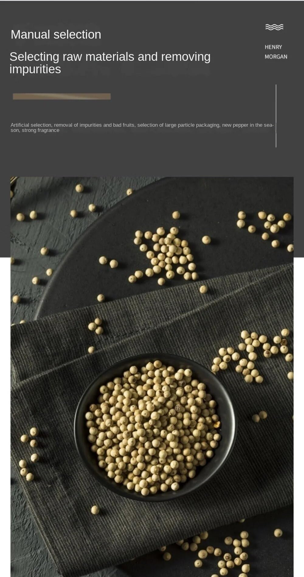 Zercumm White Pepper Particles 40G Mill Bottle Mixed Steak Western Food Light Food Vegetable Salad Seasoning