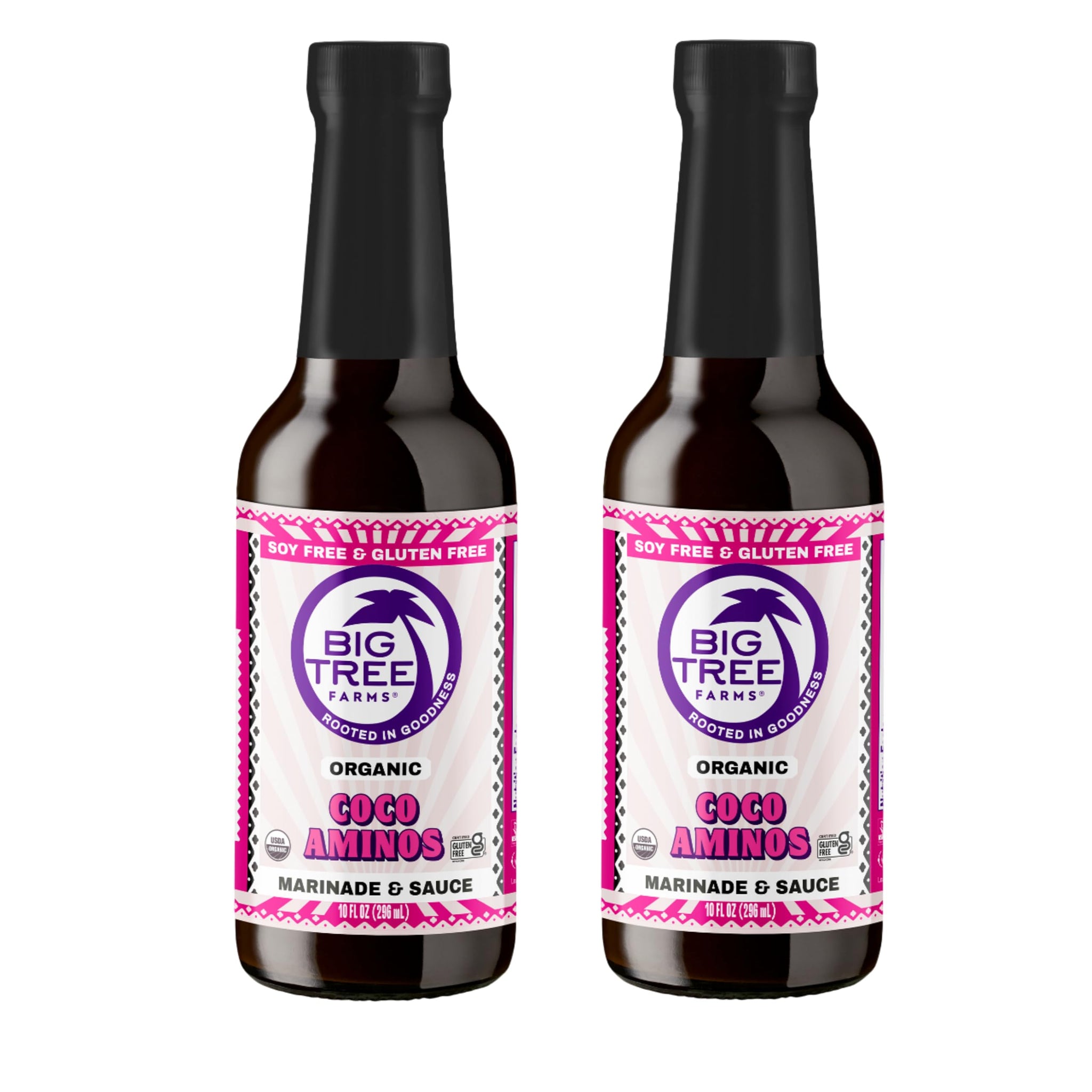 Big Tree Farms Organic Coco Aminos - Liquid Coconut Aminos, Soy-Free Sauce, Low Sodium, Soy Alternative, Gluten Free, Kosher, Warmly Umami, Marinade