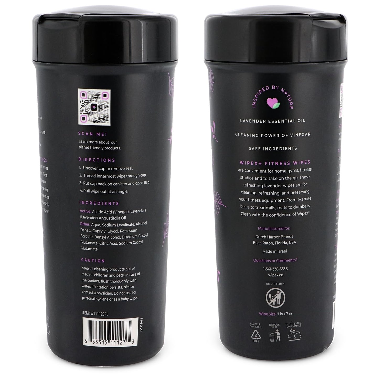Wipex Screen Wipes & Gym Wipes Combo Pack - 75ct Gym Equipment Canister & 24ct Individually Wrapped Fitness Touch Screen Cloths, Safe for Yoga Mats