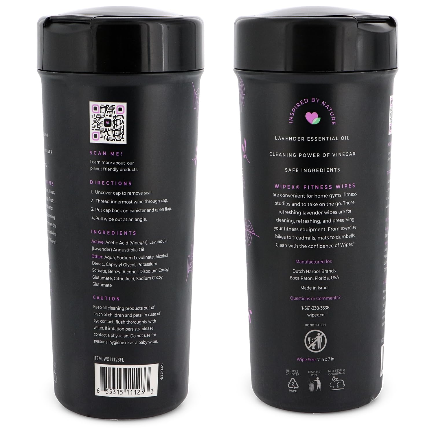 Wipex Screen Wipes & Gym Wipes Combo Pack - 75ct Gym Equipment Canister & 24ct Individually Wrapped Fitness Touch Screen Cloths, Safe for Yoga Mats